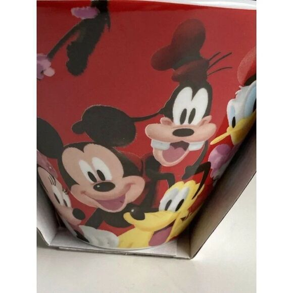 Disney Mickey Mouse Ramen Noodle Bowl Chopsticks Minnie Goofy Cherry Blossom NWT - Picture 2 of 9